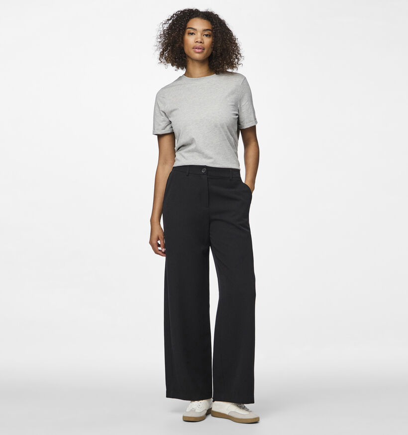 Pieces Kamil Pantalon large en Noir L32 pour femmes (351128)