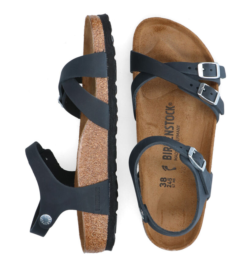 Birkenstock Kumba Zwarte Sandalen in leer (305596)