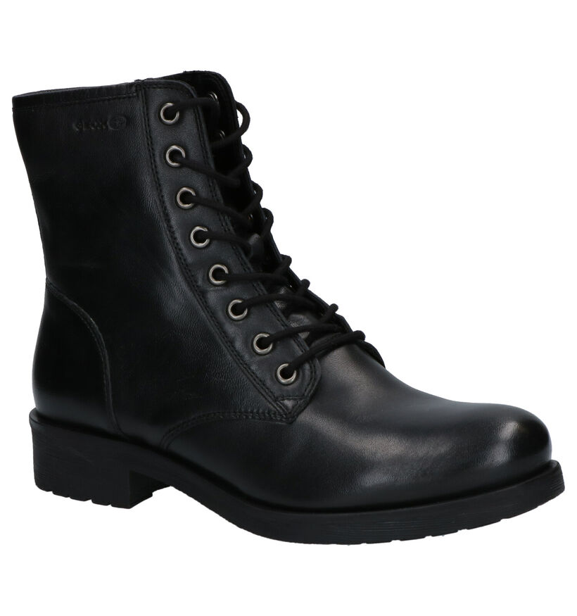 Geox Zwarte Boots in leer (251513)