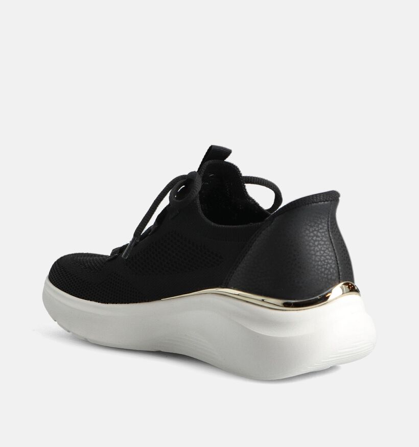 Skechers Bobs Baskets sportives en Noir pour femmes (359702) - pour semelles orthop&eacute;diques