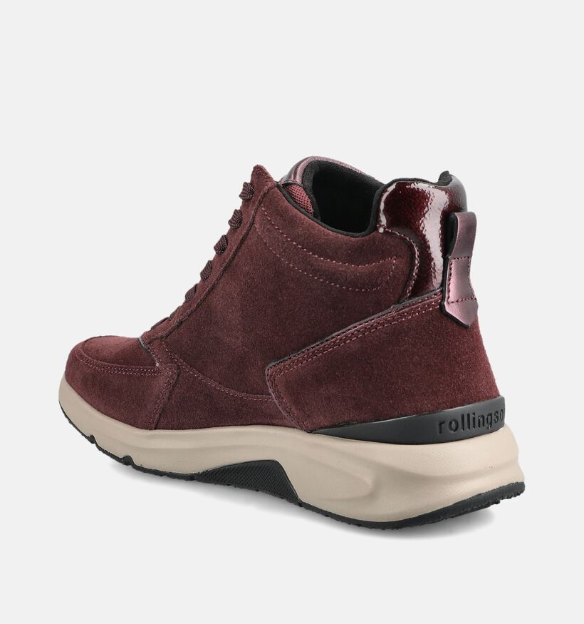 Gabor Comfort Baskets en Rouge fonc&eacute; pour femmes (376953) - pour semelles orthop&eacute;diques