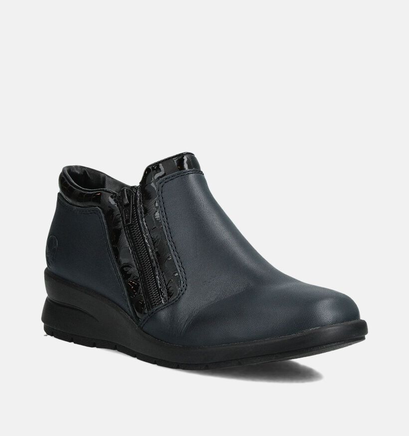 Rieker Blauwe Comfortschoenen met Rits voor dames (360462) - geschikt voor steunzolen