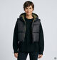 Deeluxe Original Andriva Zwarte/Groene Bodywarmer met Kap voor dames (382286)