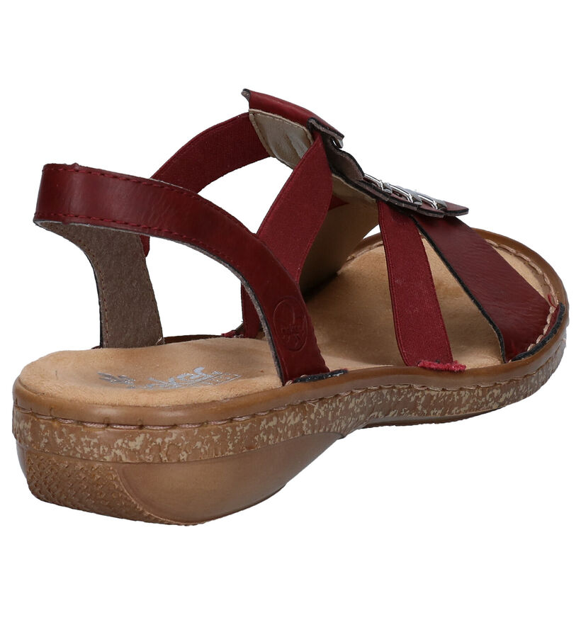 Rieker Bordeaux Sandalen in kunstleer (287433)