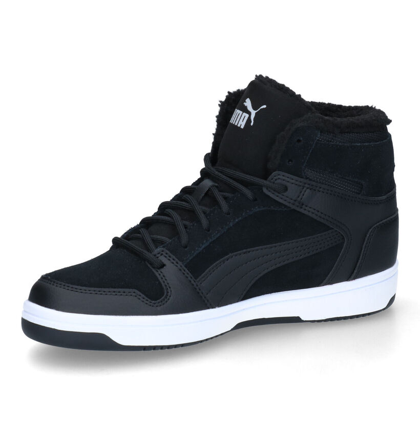 Puma Rebound Zwarte Sneakers voor jongens (311412)