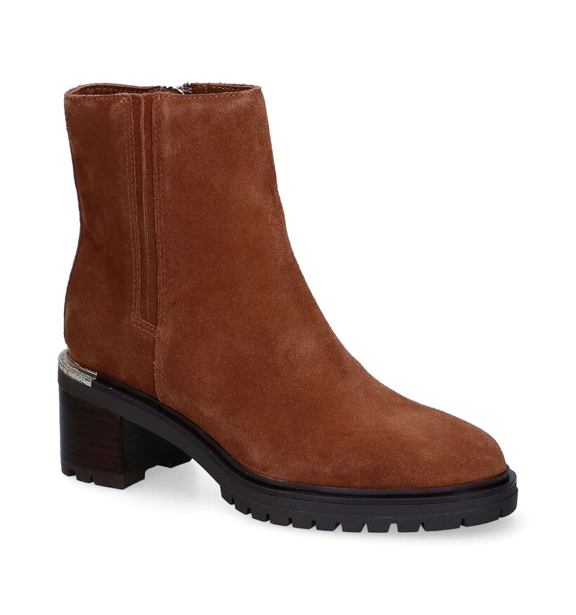 Tommy Hilfiger Monochromatic Cognac Chelsea Boots in daim (295218)