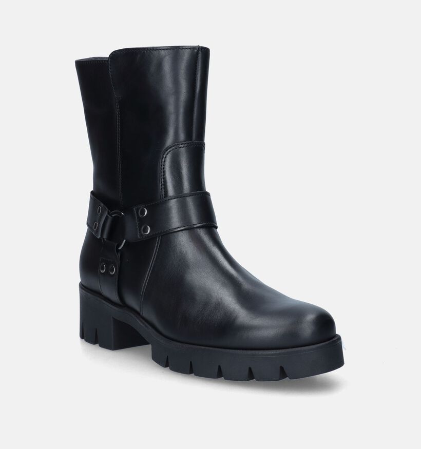 Gabor Best Fitting Zwarte Biker boots voor dames (347056) - geschikt voor steunzolen