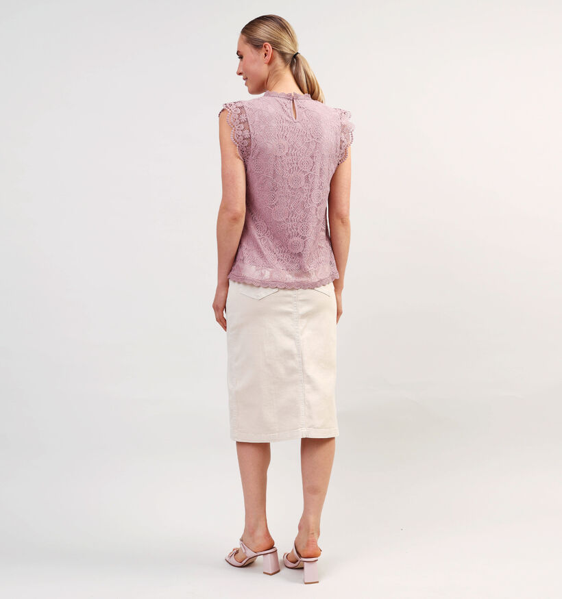 Pieces Olline Blouse en dentelle en Rose pour femmes (351104)