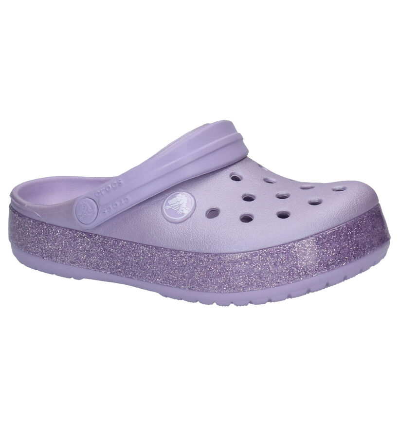 Crocs Crocband Glitter Nu-pieds en Argent en synthétique (255719)