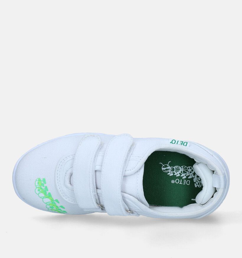 Deto Witte Turnpantoffels met Velcro voor meisjes, jongens (310454) - geschikt voor steunzolen