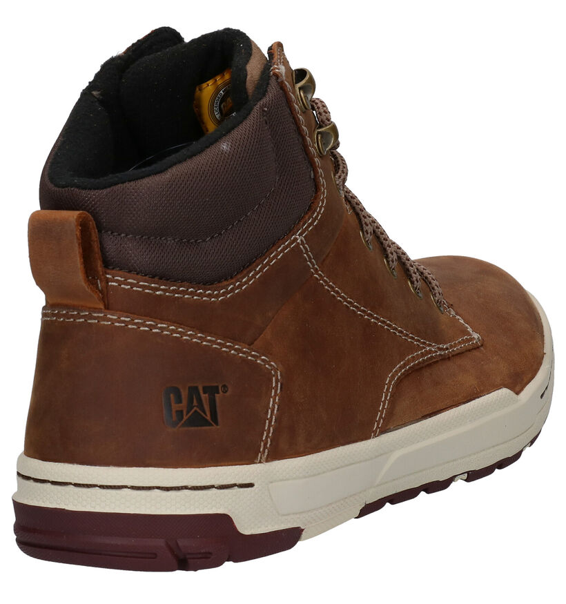 Caterpillar Colfax Mid Cognac Bottines in leer (282688)