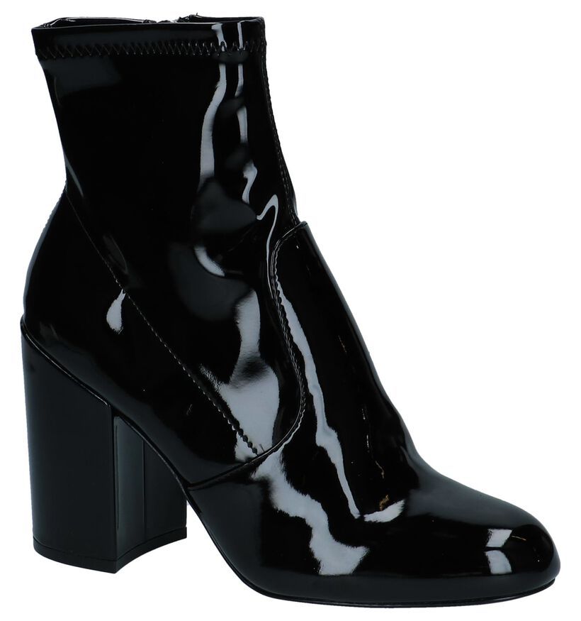 Steve Madden Gaze Zwarte Enkellaarzen met Hoge Hak, Zwart, pdp