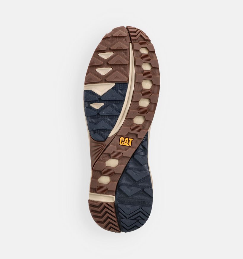 Caterpillar Grapple Leather Baskets basses en Cognac pour hommes (370027) - pour semelles orthop&eacute;diques