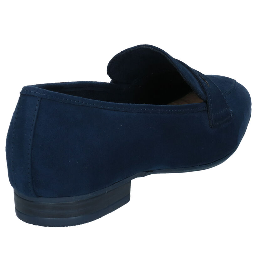 Marco Tozzi Blauwe Loafers in stof (286365)
