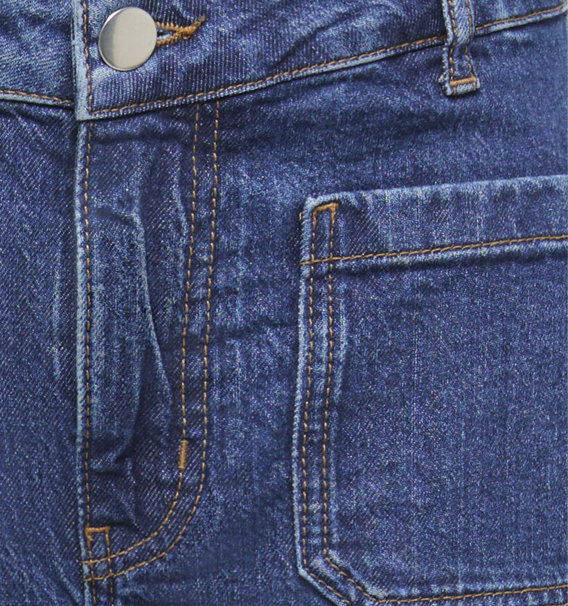 JDY Vega Donkerblauwe Straight Wide Leg Jeans voor dames (379377)