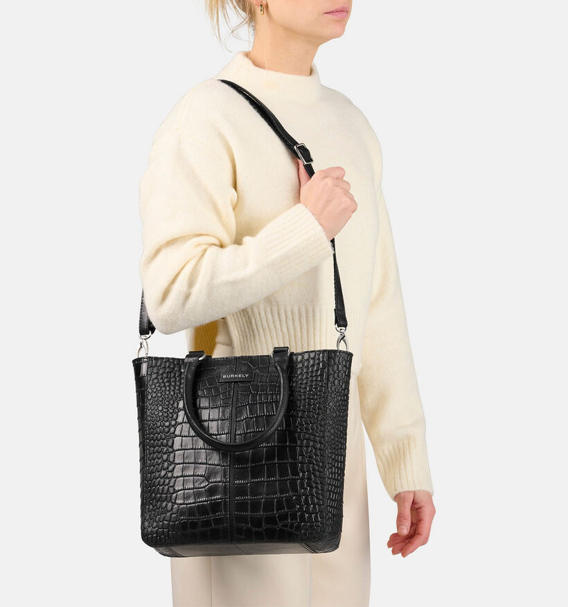 Burkely Colbie Zwarte Croco Shopper voor dames (362991)