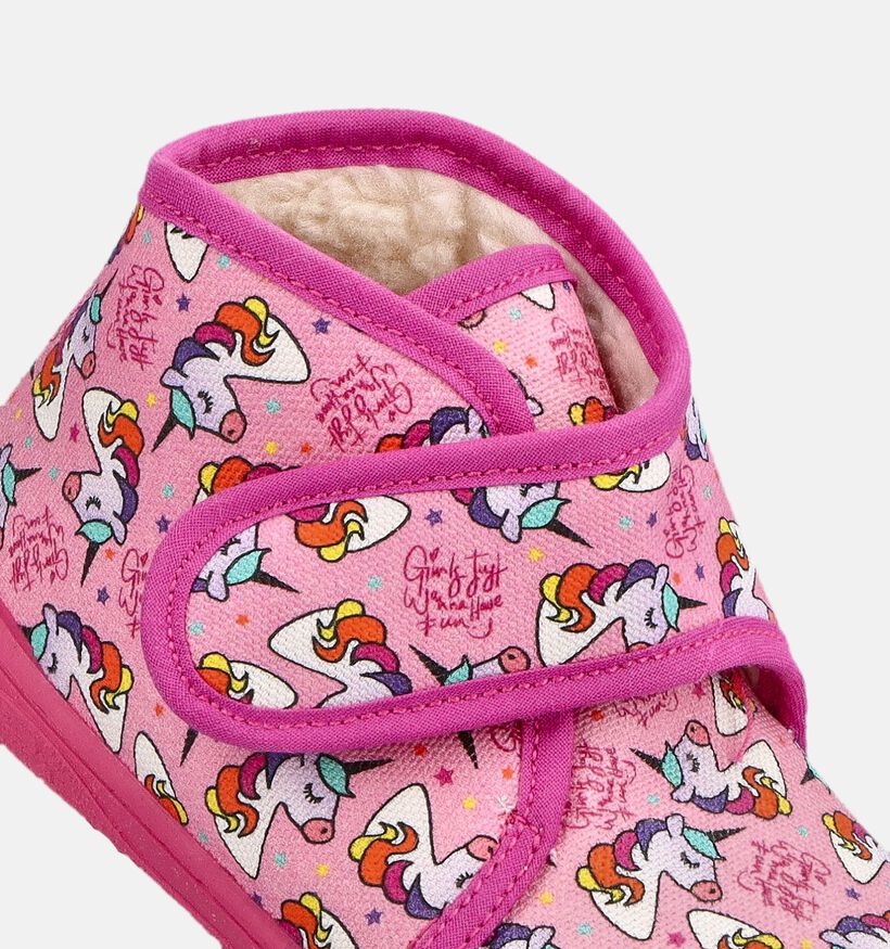 Milo & Mila Unicorn Fuchsia Gesloten Pantoffels voor meisjes (381126) - geschikt voor steunzolen