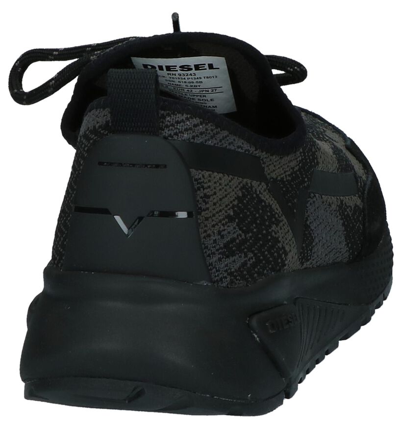 Diesel Baskets hautes en Noir en textile (208665)