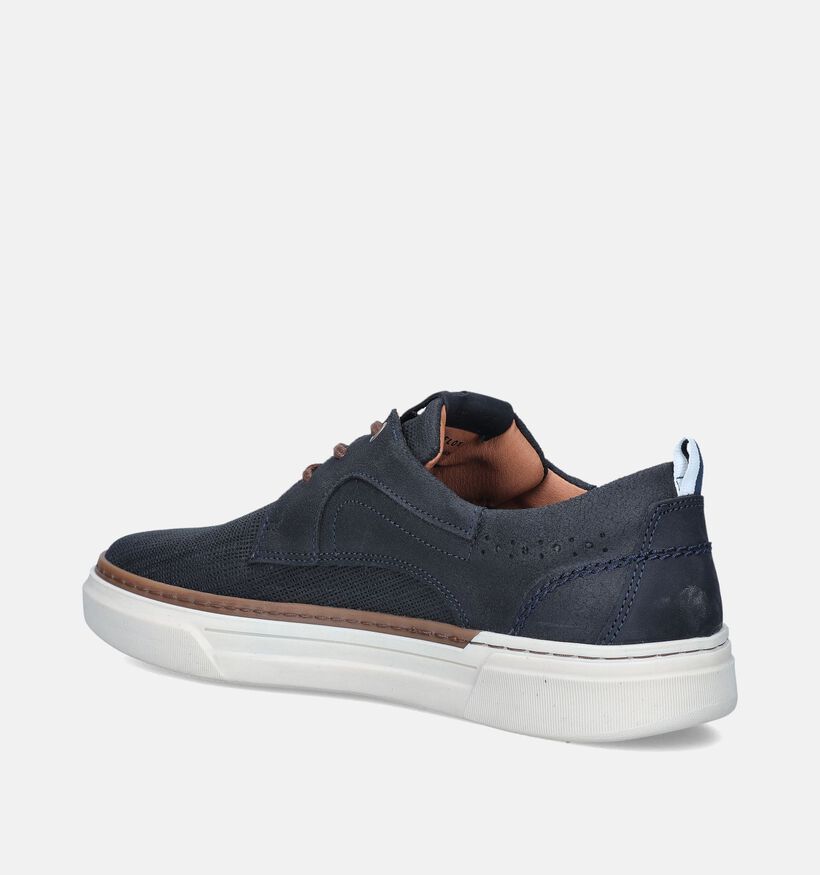 Bufflox Rome Blauwe Veterschoenen voor heren (353941) - geschikt voor steunzolen