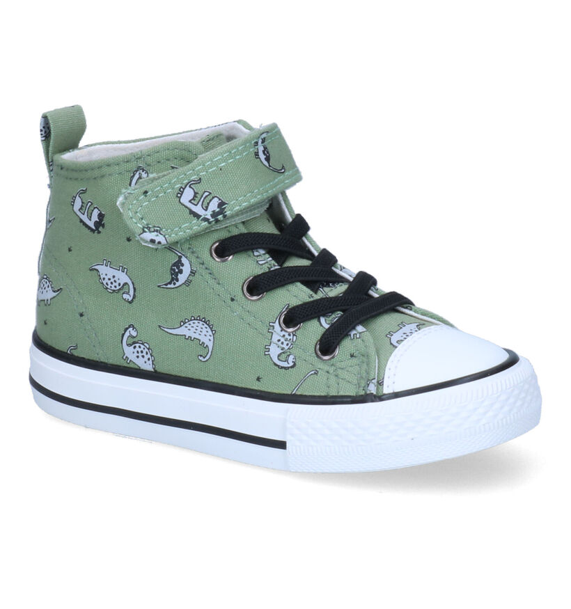 Milo & Mila Groene Sneakers in stof (305290)
