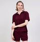 JDY Terry Collar Bordeaux Polo T-shirt voor dames (374846)