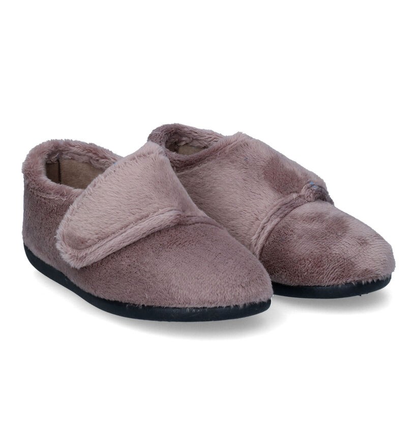 Milo & Mila Pantoufles fermées en Rose pour filles (348674) - pour semelles orthopédiques