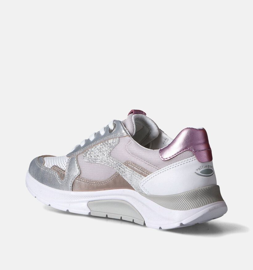 Gabor Rollingsoft Witte Veterschoenen voor dames (352058) - geschikt voor steunzolen