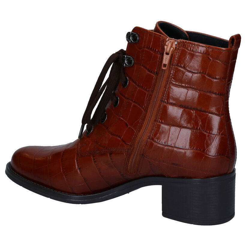 Hush Puppies Ollya Bottillons en Cognac en cuir (292707)