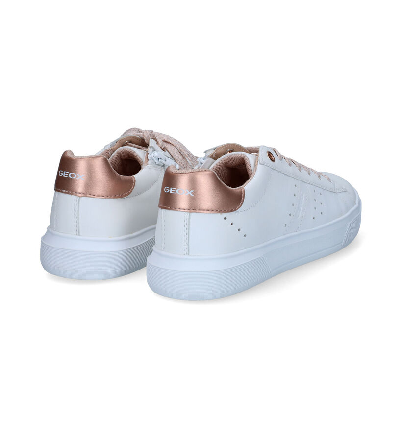 Geox Nettuno Witte Sneakers voor meisjes (304817) - geschikt voor steunzolen
