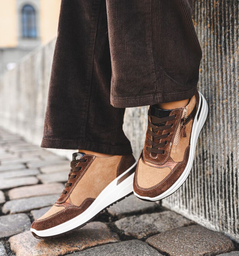 Ara Garda Bruine Sneakers voor dames (362475) - geschikt voor steunzolen