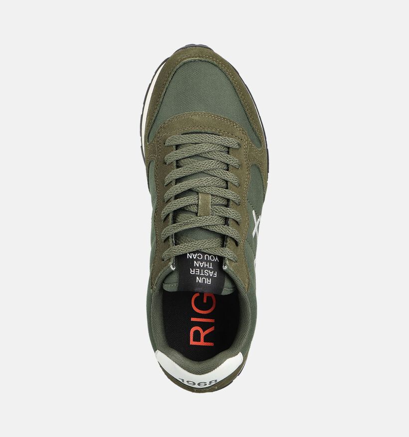Sun68 Tom Solid Chaussures plates en Vert kaki pour hommes (361796) - pour semelles orthopédiques