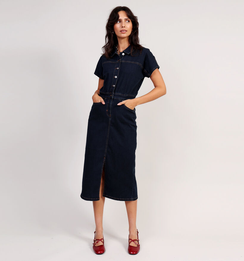 comma Jeansjurk Donkerblauw voor dames (364459)