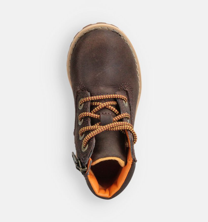 Timberland Pokey Pine Donkerbruine Boots met Veter en Rits voor jongens, meisjes (377380) - geschikt voor steunzolen