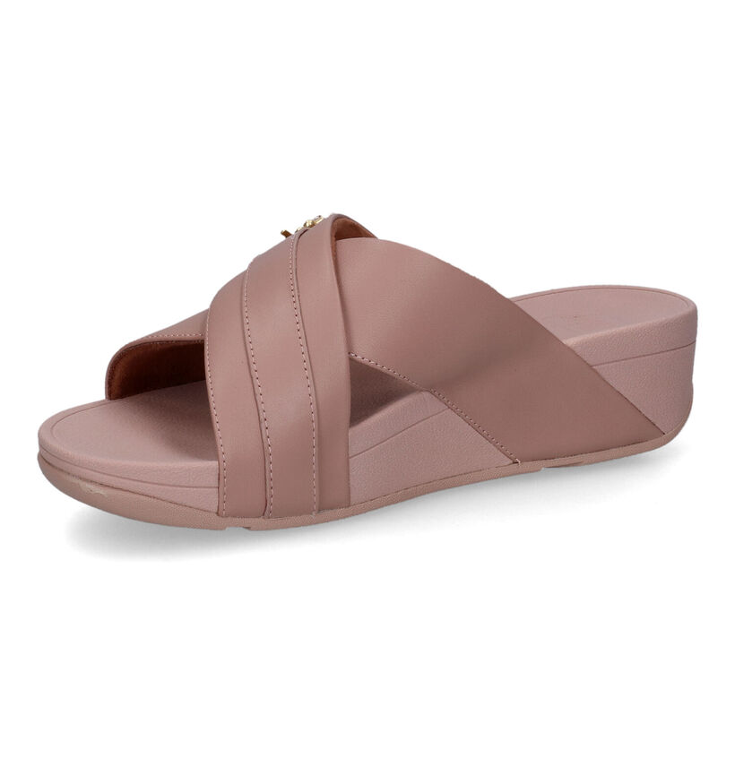 FitFlop Lulu Crystal Buckle Cross Slides Zwarte Slippers voor dames (336983)