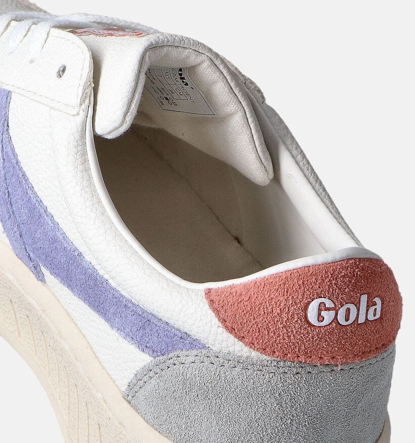 Gola Grandslam Trident Baskets en Blanc pour femmes (336374) - pour semelles orthopédiques