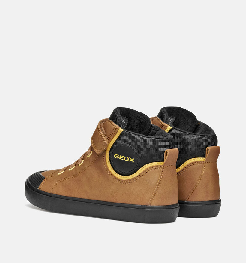 Geox Gisli Chaussures hautes en Cognac pour garçons (361948) - pour semelles orthopédiques