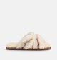 Laurent David Criss Cross Ecru/Cognac Pantoffels voor dames (382390)