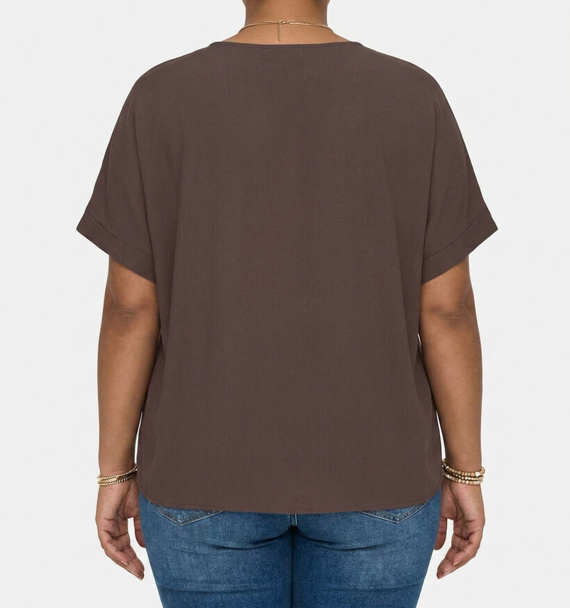 ONLY Carmakoma Vilma Bruine T-shirt voor dames (374863)
