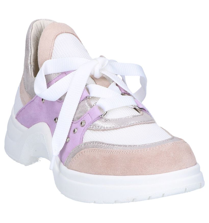 Roze Veterschoenen Tine's in nubuck (249606)