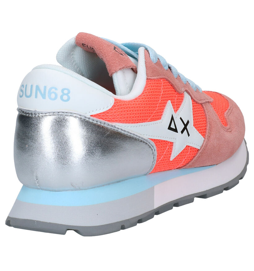 Sun 68 Ally Star Basic Groene Sneakers in daim (287338)