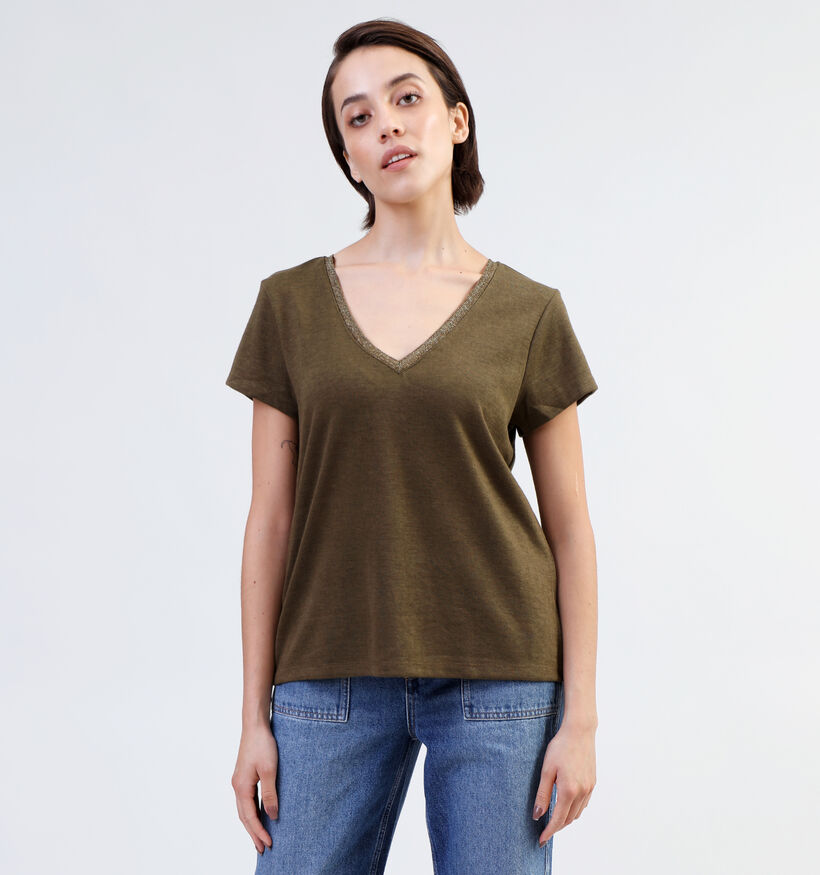 Vila Marli T-shirt en Vert kaki pour femmes (338138)