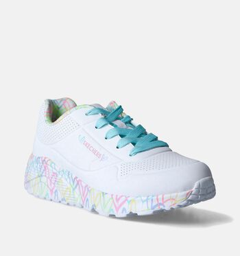 Skechers Memory Foam Low Sneakers Zwart/Wit