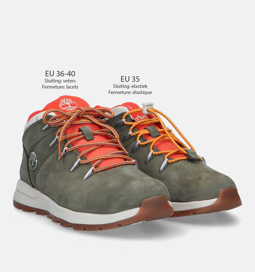 Timberland Sprint Tracker Kaki Bottines voor jongens (329101) - geschikt voor steunzolen