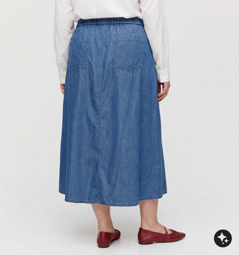 ONLY Carmakoma Bea Jupe mi-longue en Bleu pour femmes (378396)