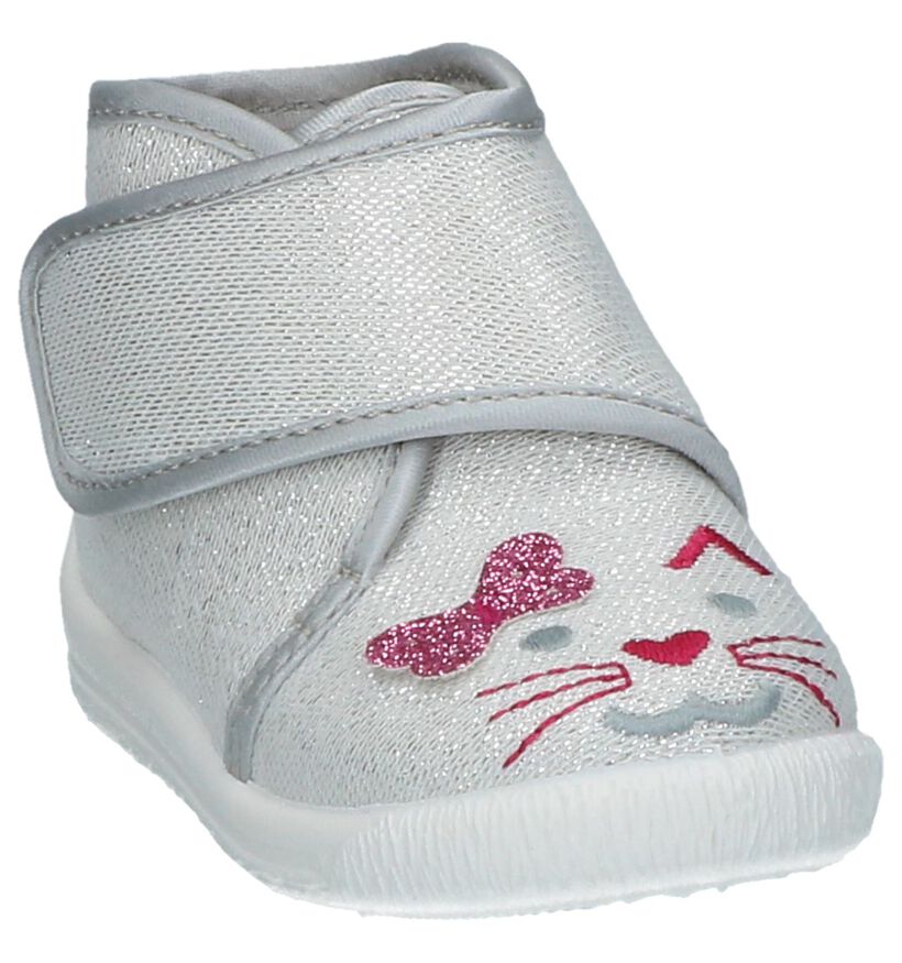 Zilveren Babypantoffels Bellamy Odelie in stof (248501)