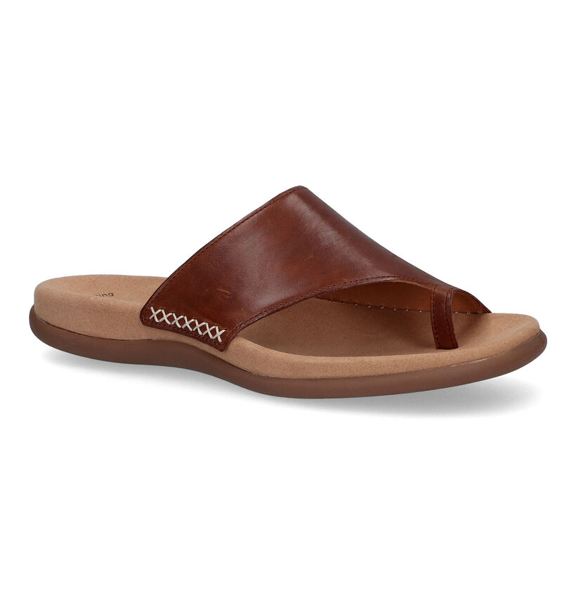 Gabor Best Fitting Nu-pieds en Cognac en cuir (301879)
