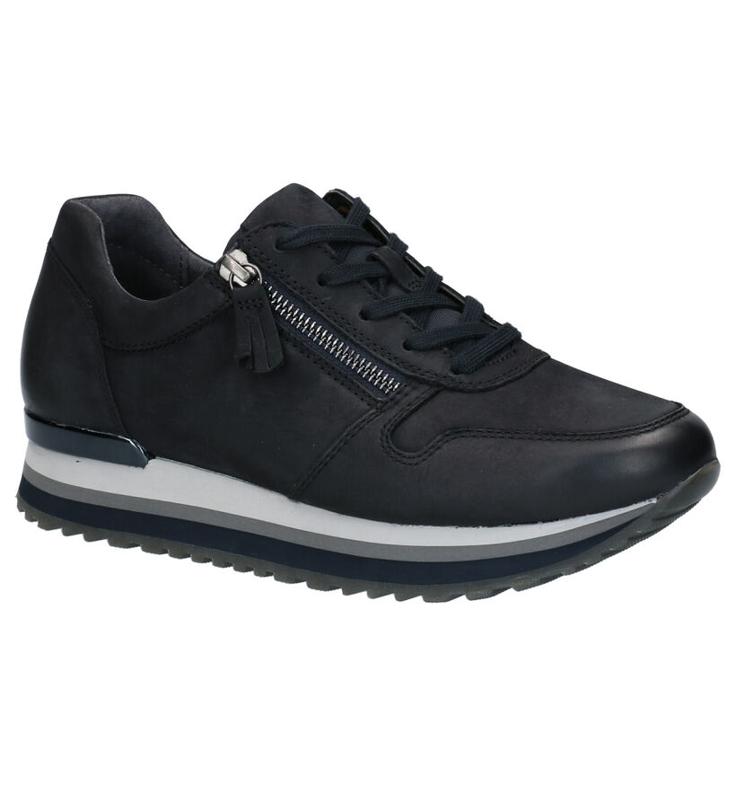 Gabor Comfort Blauwe Sneakers in nubuck (260081)