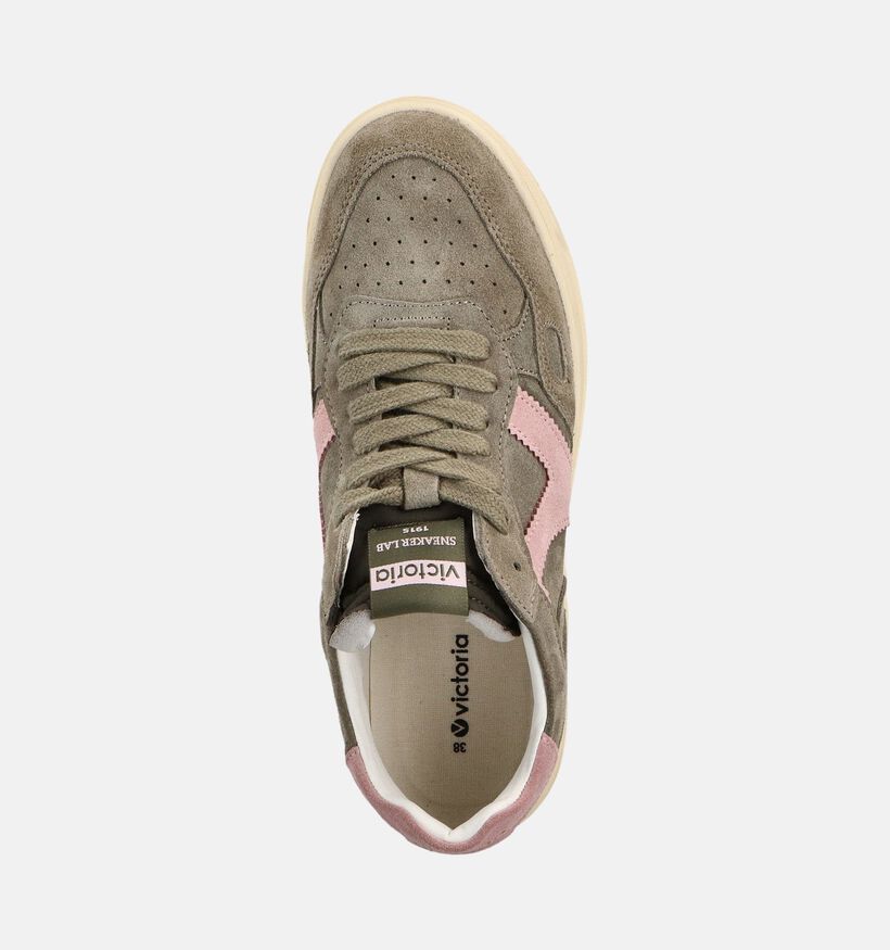 Victoria Baskets casual en Vert/Rose pour femmes (361884) - pour semelles orthopédiques