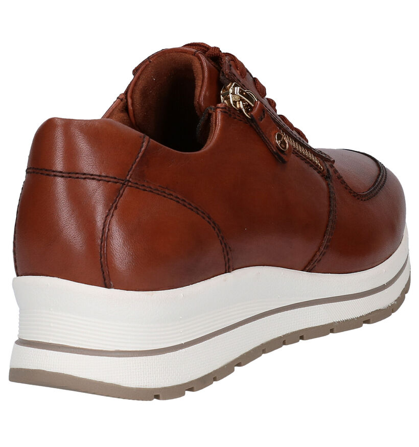 Tamaris Relax Fit Chaussures à lacets en Cognac en cuir (280758)