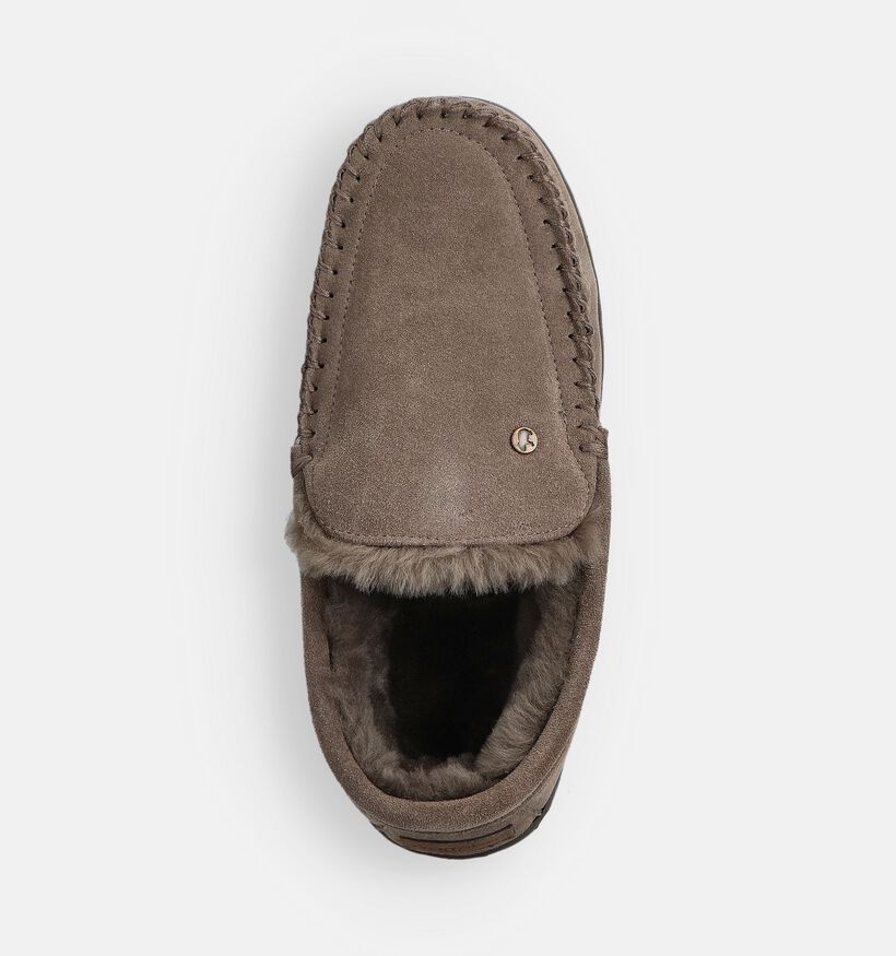 Grizzly Gesloten pantoffels Taupe voor heren (363338)